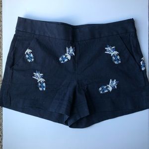 Loft High Waisted Pineapple Shorts